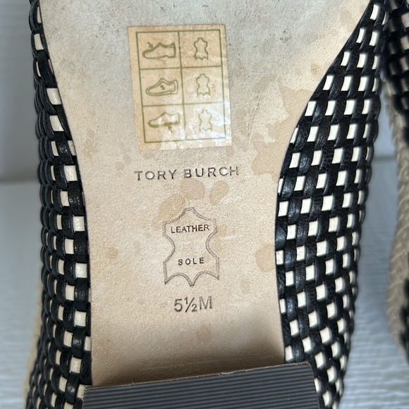 Tory Burch Black and Cream Checkered Flats - Picture 7 of 16